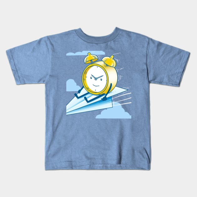 Time Flies Kids T-Shirt by erdavid